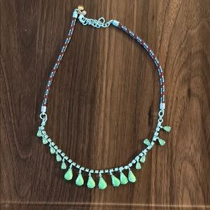 Elegant Green and Silver Necklace